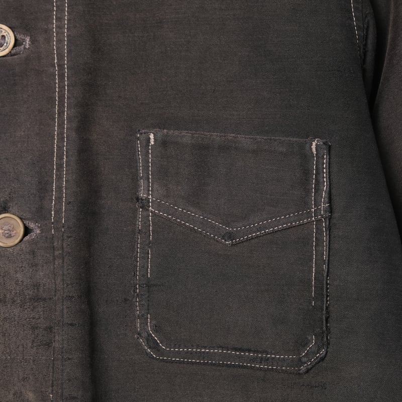 30-40s Le Mont St Michel Black Moleskin Jacket 30-40s Le Mont St Michel Black Moleskin Jacket