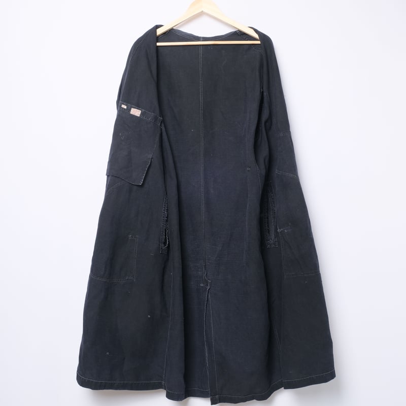 アンティーク SALACHE ブラックリネン マキニョンコート 1900年代 fit=scale-down,w=1200