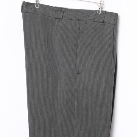 40-50s France Vintage Gray Cotton Pique Hunting Trousers Dead Stock