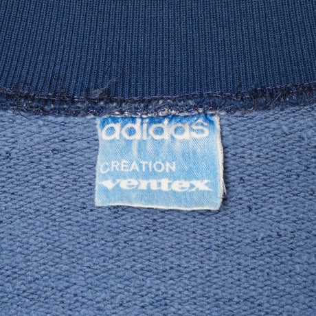 60s Vintage adidas Ventex Collarless Track Jacket Early World Mark Navy（Made in France）