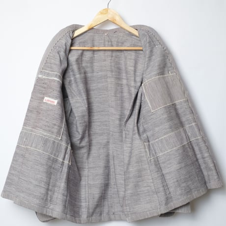 50s-60s  French Striped Butcher (Cook) Jacket  Dead Stock