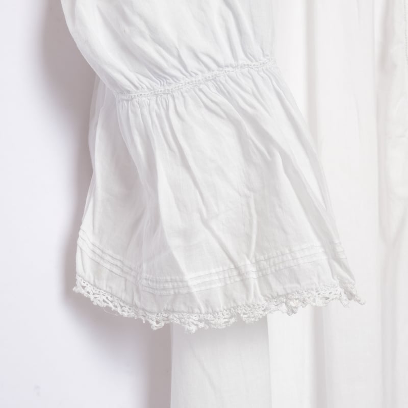 【アンティーク】フランス ナイトドレス ホワイト フランスアンティークナイトドレス