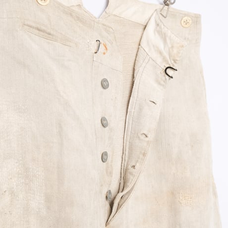 -30s French Army Linen HBT Bourgeron Trousers 2