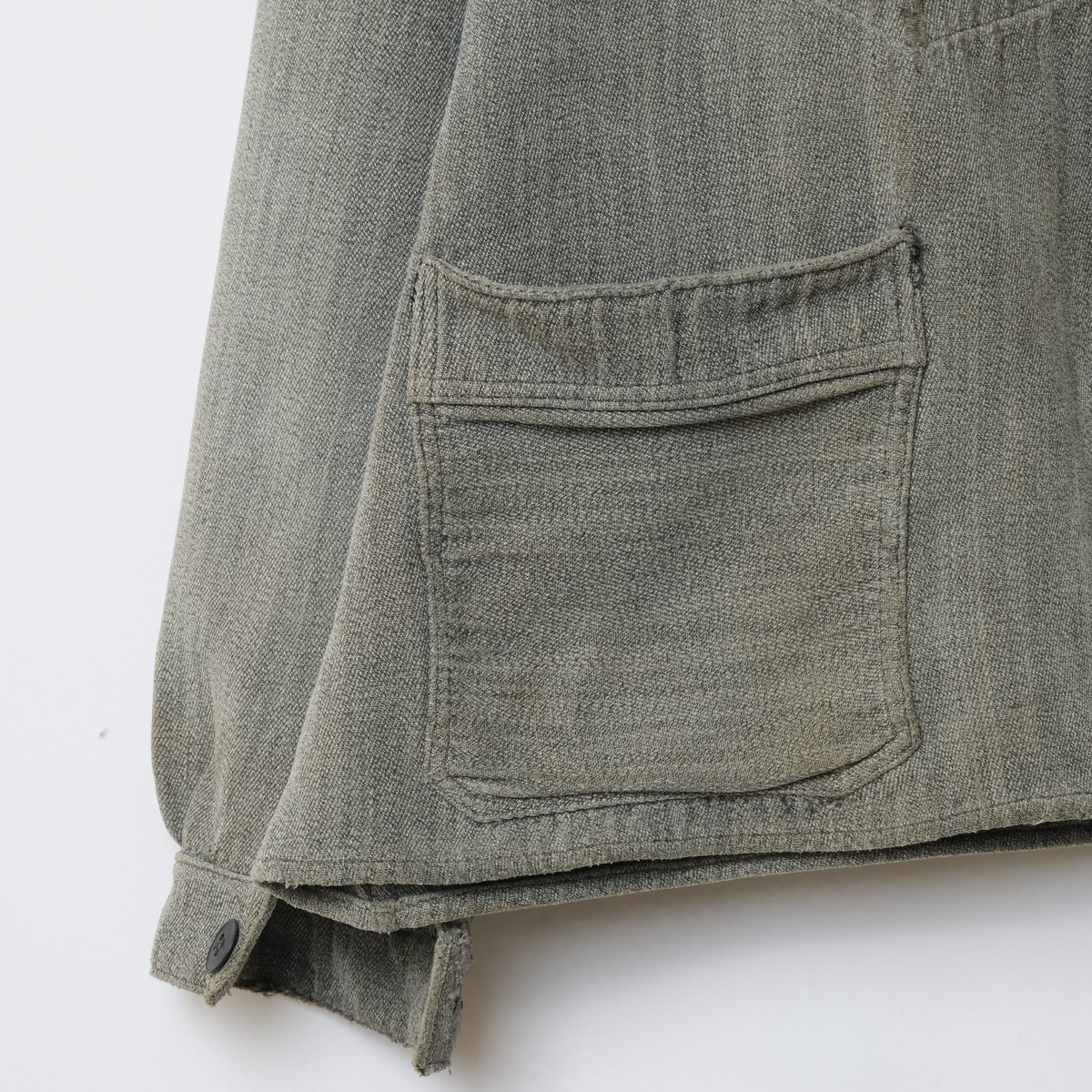 30-40s French Vintage Black Chambray Jacket | U 30-40s French Vintage Black Chambray Jacket | U