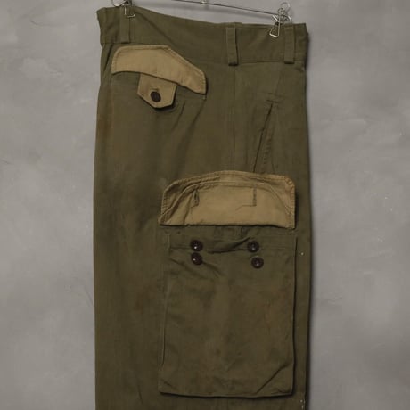 French Army M47 Trousers Early Size13 Herringbone Used