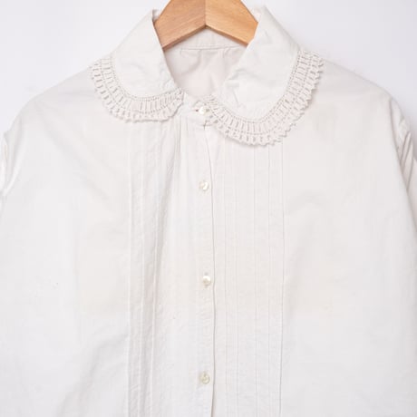 Early 1900s France Antique Cotton Blouse 2