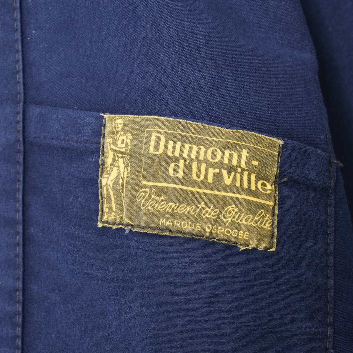 50-60s France Vintage Dumont d'Urville Blue Moleskin Jacket