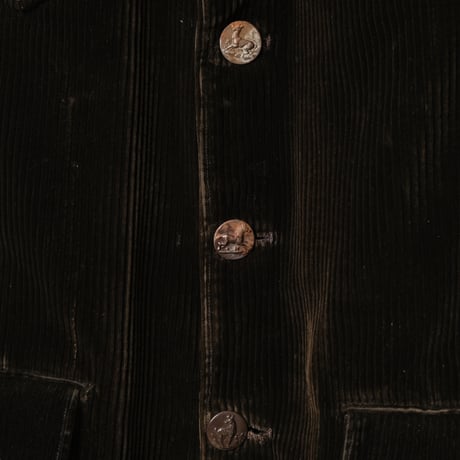 30-40s France Vintage Brown Corduroy Hunting Jacket