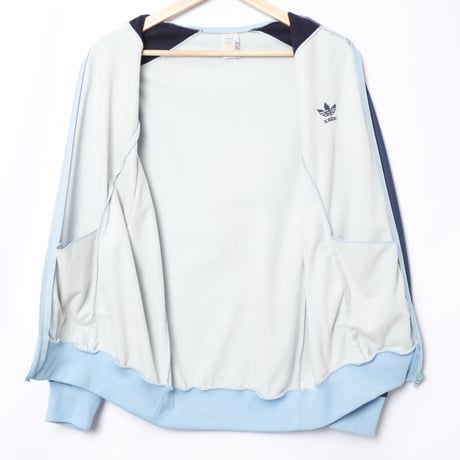 70-80s Vintage adidas Ventex ATP Track Jacket Light Blue × Navy（Made in France）