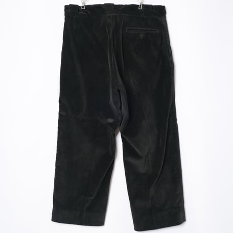 40-50s France Vintage Le Chamonix Black Corduroy Trousers Dead Stock