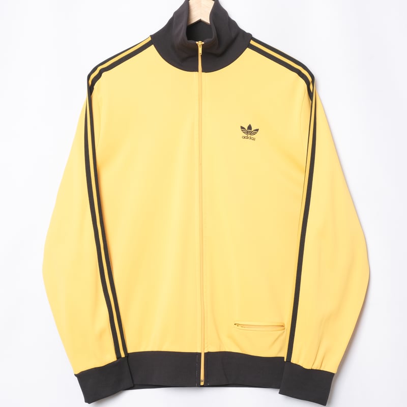 70-80s Vintage adidas Track Jacket Yellow × Bla