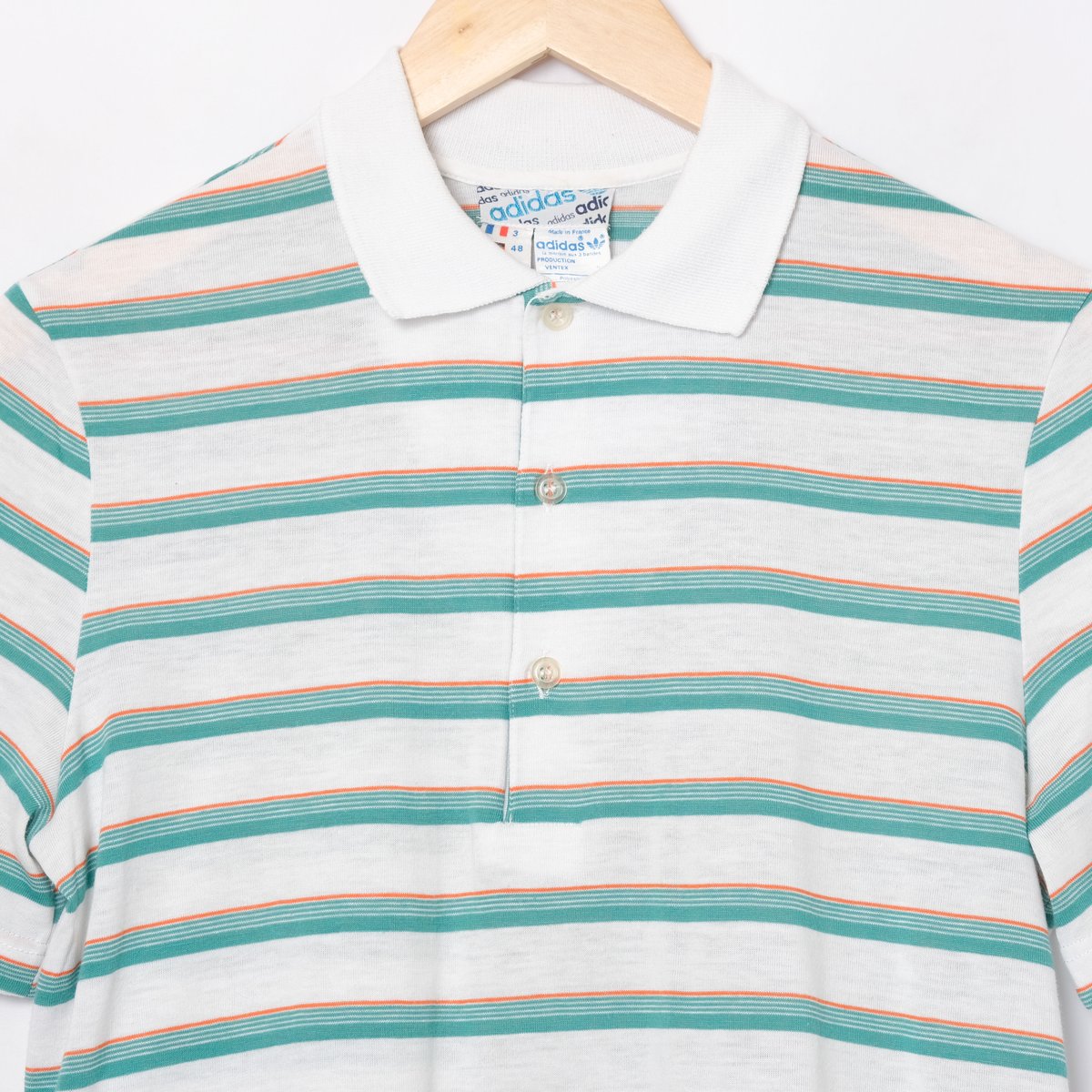 70-80s Vintage adidas VENTEX Half Sleeve Polo S 70-80s Vintage adidas VENTEX Half Sleeve Polo S