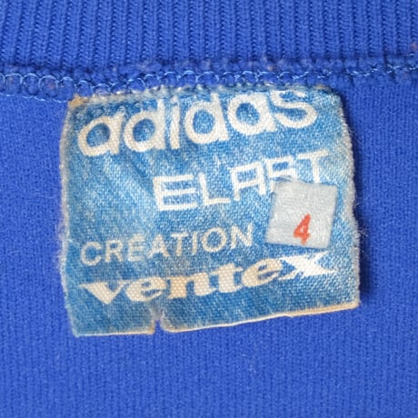 60s Vintage adidas Ventex Collarless Track Jacket Early World Mark Blue (Made in France)