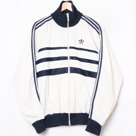 70-80s Vintage adidas Ventex Track Jacket Model  First White×Navy (Made in France)