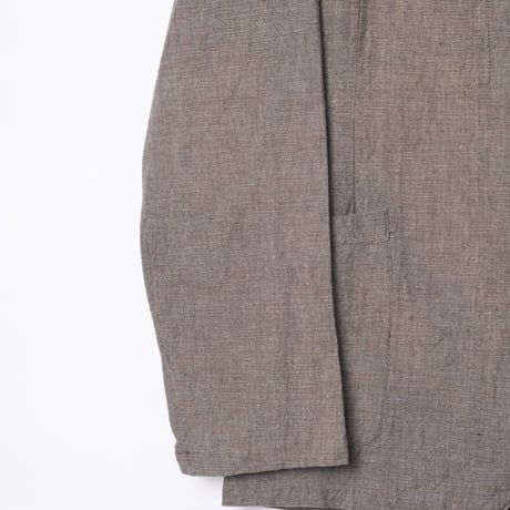 50-60s France Vintage Canvas Black Chambray Tailored Jacket 46
