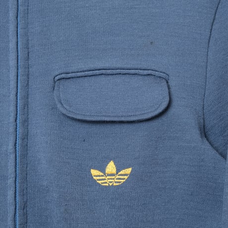 70s Vintage adidas Ventex Knit Jacket Blue Gray (Made in France)
