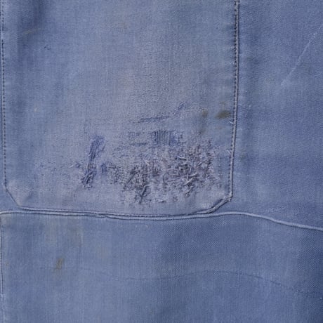 40s-50s France Vintage Adolphe Lafont  Blue Moleskin French Work Overalls  1