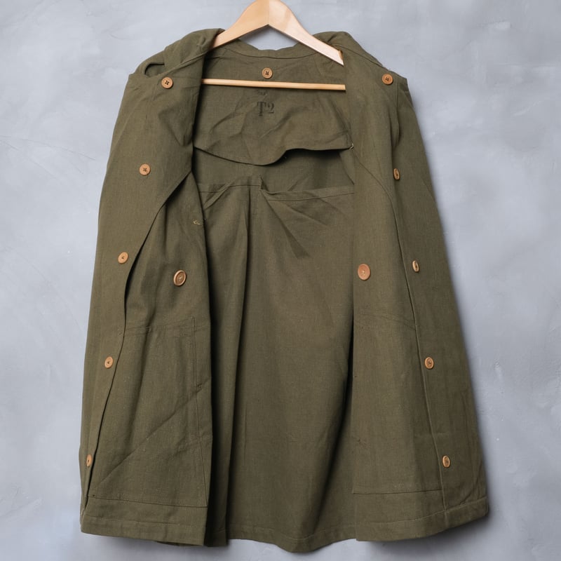 French Army M38 Motorcycle Coat 2nd Wood Butto French Army M38 Motorcycle Coat 2nd Wood Butto