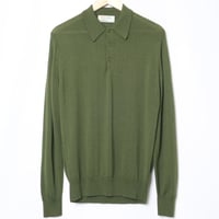 90s JOHN SMEDLEY Merino Wool Knit Polo（Made in England）