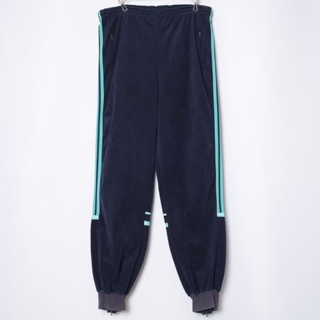 80s Vintage adidas Ventex Track Trousers Navy × Light Green