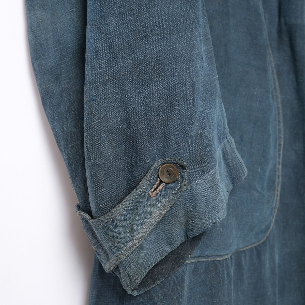 30s France Vintage Indigo Linen Maquignon Coat 30s France Vintage Indigo Linen Maquignon Coat