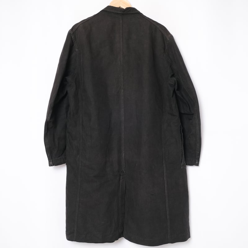 40-50s France Vintage VETRA Black Cotton Linen 40-50s France Vintage VETRA Black Cotton Linen