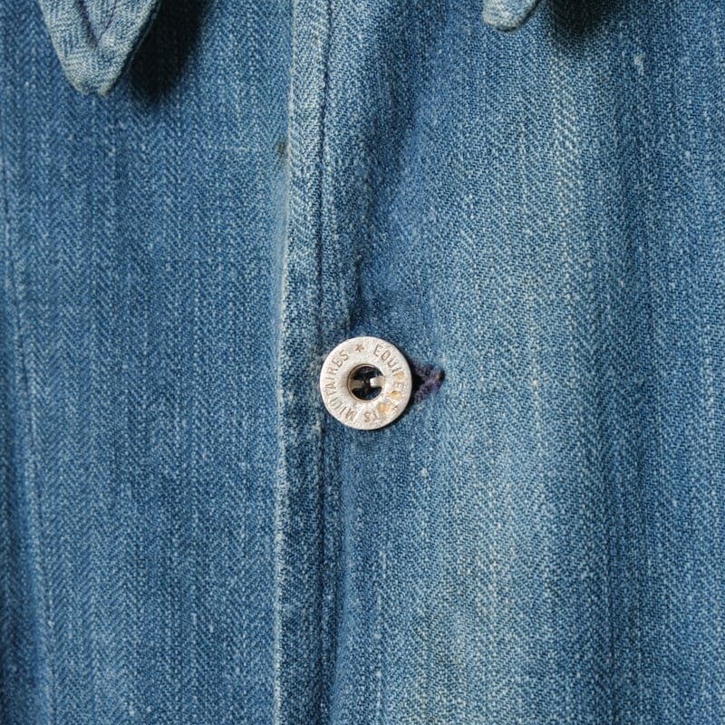 French Army HBT Indigo Linen Jacket | Ugla パンと古着と本 French Army HBT Indigo Linen Jacket | Ugla パンと古着と本