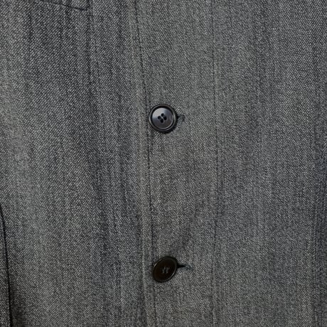 40-50 France Vintage Le Rhin Black Chambray Atelier Coat Shop Coat Size M