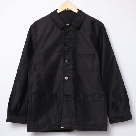 40-50s  Dumont d'Urville Black Moleskin Jacket Dead Stock
