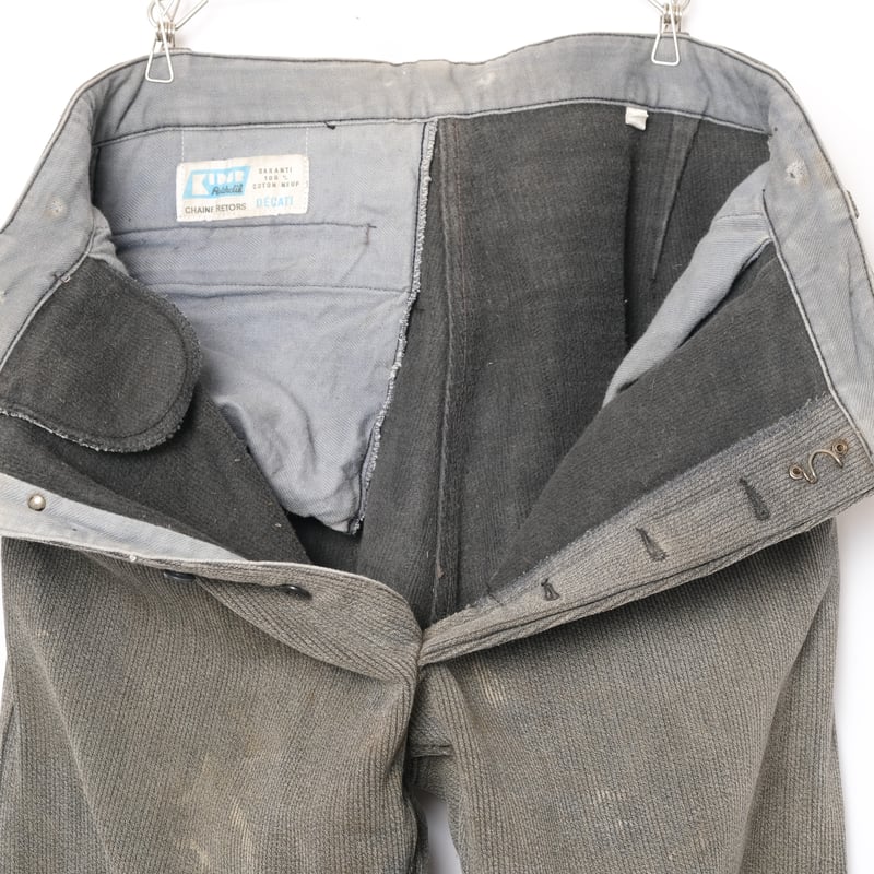 50-60s France Vintage Cotton Pique Trousers |