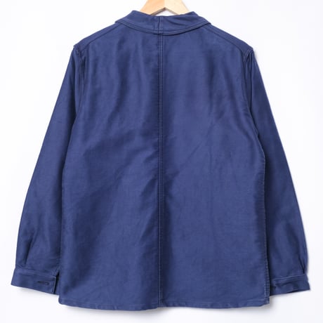 50s France Vintage Dubure & Deverchere Blue Moleskin Work Jacket