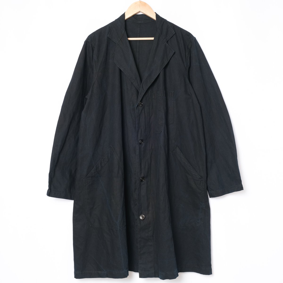 40s France Vintage Indigo Linen Maquignon Coa 40s France Vintage Indigo Linen Maquignon Coa
