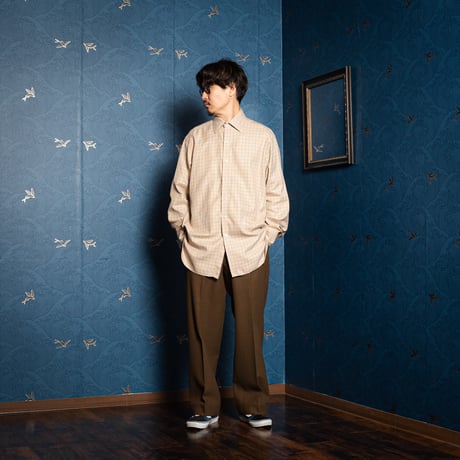 00s Turnbull&Asser Bespoke Wool Cotton shirt（Made in England）