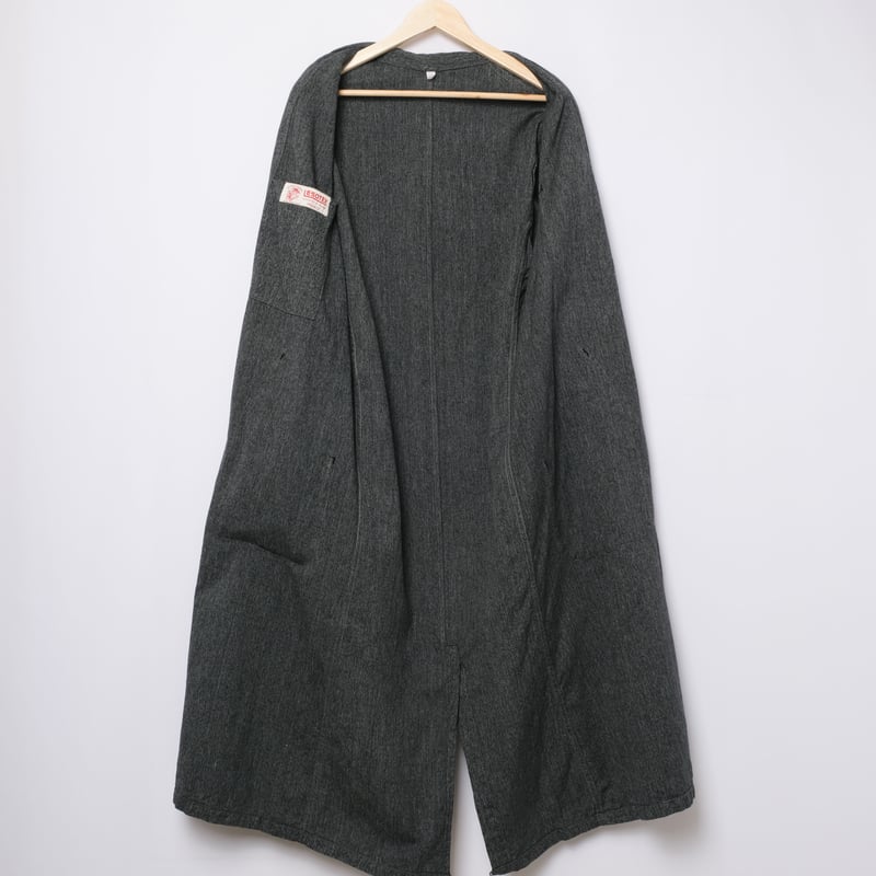 30-40s France Vintage LESOTEX Black Chambray At 30-40s France Vintage LESOTEX Black Chambray At