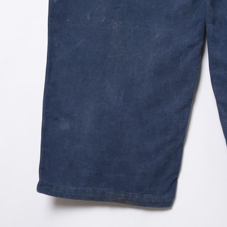 German Army LuftWaffe Blue Cotton Linen Mechanic Trousers