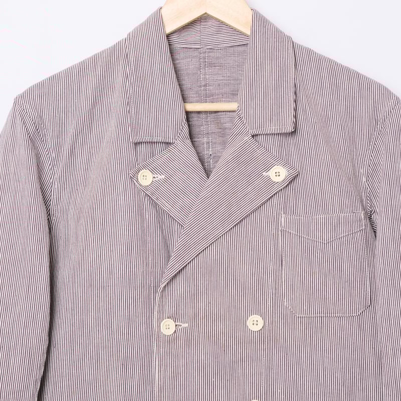 50s オウモリネル　フレンチ　コックジャケット　ダブルブレスト　Vポケット 50s ヴィンテージ フレンチワーク ダブルブレストジャケット V