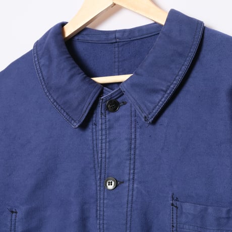 50-60s France Vintage Le Favori Blue Moleskin Jacket