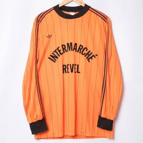 70-80s Vintage adidas Ventex Game Shirt INTER MARCHÉ REVEL (Made in France)