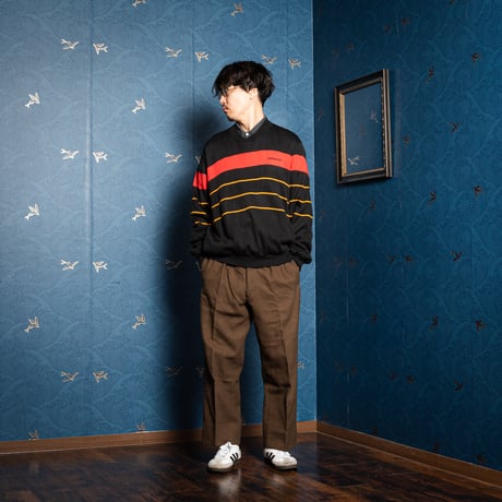 70-80s Vintage adidas Ventex Knit Black (Made in France)
