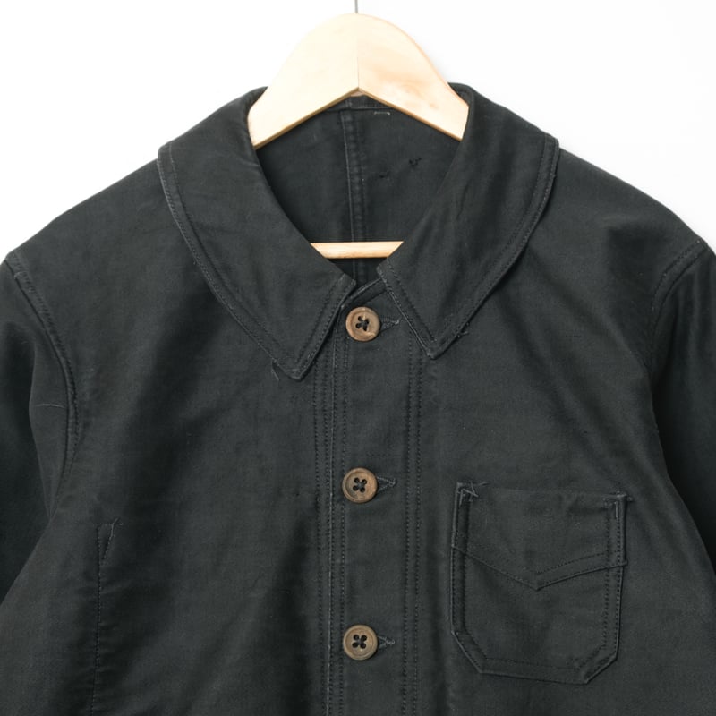 30-40s Raymond Potteau Black Moleskin Jacket Wo 30-40s Raymond Potteau Black Moleskin Jacket Wo
