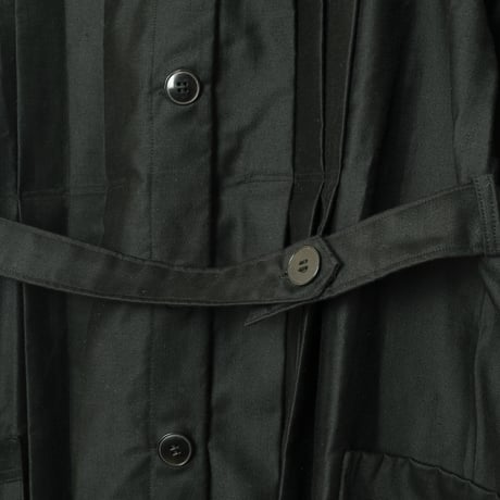 40-50s  Light Black Moleskin Work Dress Dead Stock