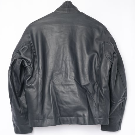 French Army Pilot Leather Jacket (Navy) Size96M With Liner