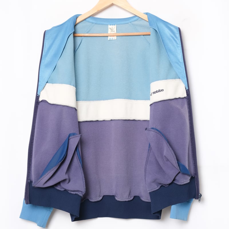 80s Vintage adidas Track Jacket Navy ×Light Blu 80s Vintage adidas Track Jacket Navy ×Light Blu