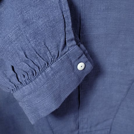 1900s Indigo Linen Grand pere Blue