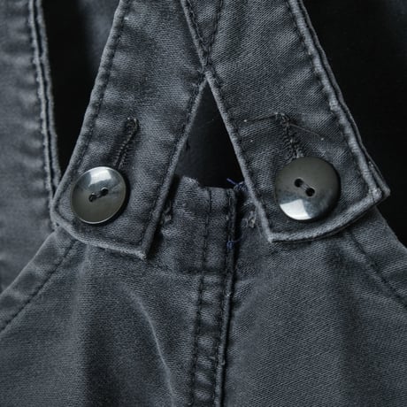 60-70s Adolphe Lafont  Black Moleskin Work Overalls