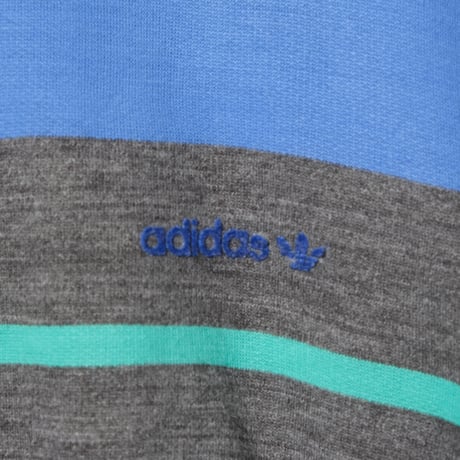 70-80s Vintage adidas Sweat Blue × Green ×Grey (Made in France)