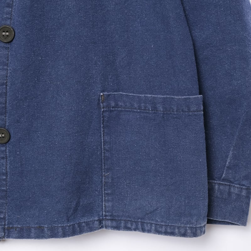 30s France Vintage Blue Cotton Linen Double Br 30s France Vintage Blue Cotton Linen Double Br