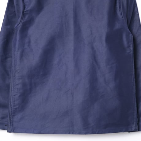 60s France Vintage A St Michel Blue Moleskin Work Jacket Dead Stock