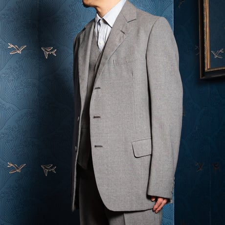 80s CONNOCK & LOCKIE Bespoke Wool Three-piece Suit (Made in England)