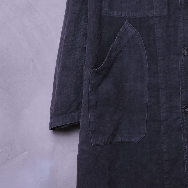 40-50s France Vintage Au MOLINEL Black Linen 40-50s France Vintage Au MOLINEL Black Linen